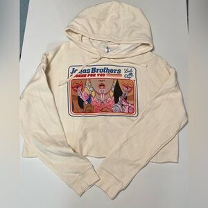 New Jonas Brothers Cream Crop hoodie Sucker For You M tour merch